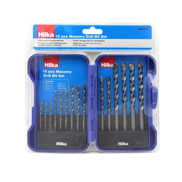 15 piece Masonry Drill Bit Set