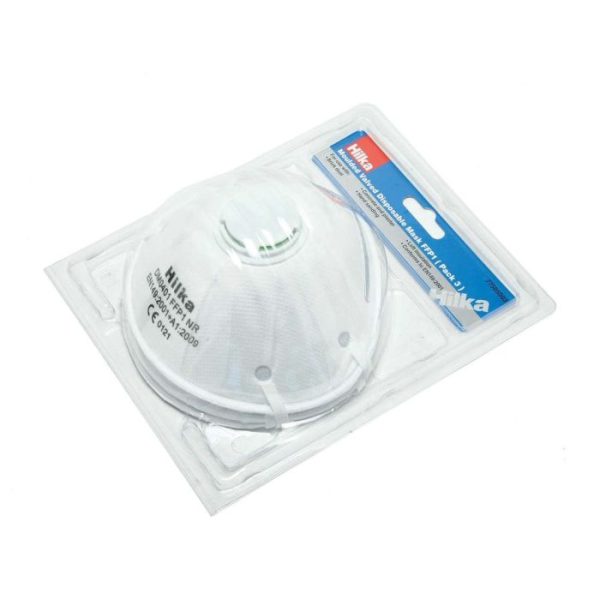 3 pce Moulded Valve Disposable Masks FFP1