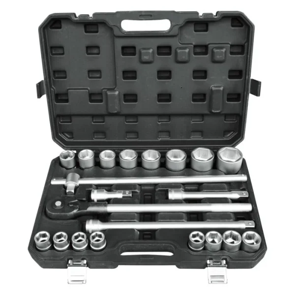 21-Pce Drive Socket Set Metric